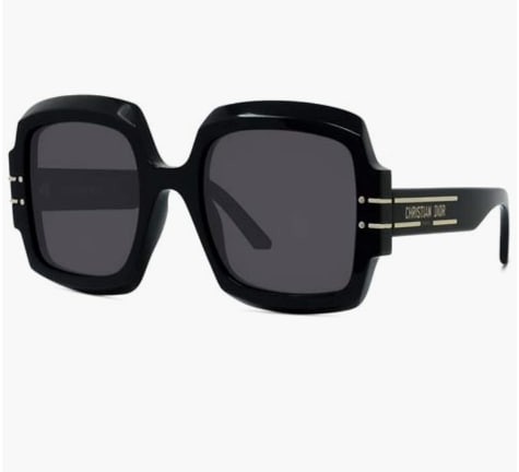 DIOR Woman Sunglasses Black Frame, Smoke Lenses, 55MM